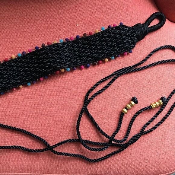 Woven & beaded wrap belt - Picture 1 of 2